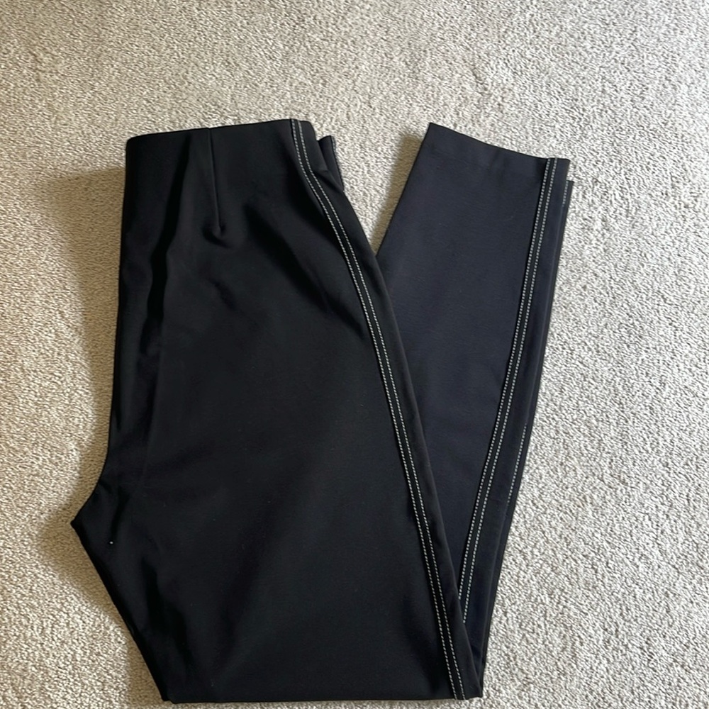 Tribal Sportswear Black Pants With White Side Stitching.
